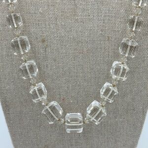 Square Swarovski Crystal Necklace